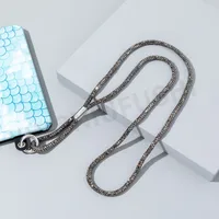 Plastic Rhinestone Solid Color Elegant Glam Mobile Phone Chain Phone Cases sku image 4