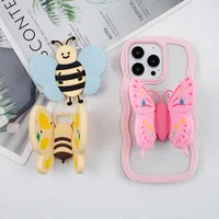 Plastic Bee Butterfly Cute Folding Bracket Phone Cases main image 5
