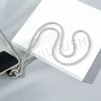Plastic Rhinestone Solid Color Elegant Glam Mobile Phone Chain Phone Cases sku image 3