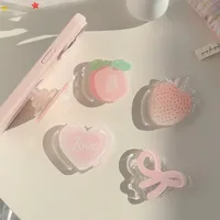 Acrylic Heart Shape Butterfly Epoxy Cartoon Style Airbag Bracket Phone Cases main image 2