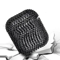 PC Rhinestone Solid Color Shiny Earphone Case Phone Cases main image 2