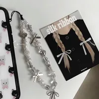 PVC Plastic Buckle Heart Shape Bow Knot Elegant Cute Mobile Phone Chain Phone Cases main image 1