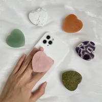 Marble Heart Shape Retro Classic Style Airbag Bracket Phone Cases main image 4
