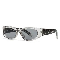 Casual Simple Style Color Block Pc Gradient Tinted Lenses Cat Eye Full Frame Glasses main image 4