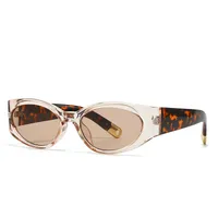 Casual Simple Style Color Block Pc Gradient Tinted Lenses Cat Eye Full Frame Glasses sku image 2