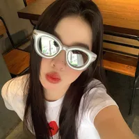 Streetwear Solid Color Pc Square Full Frame Glasses main image 2