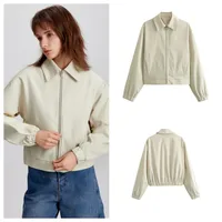 Women's Elegant Solid Color Zipper Coat main image 1