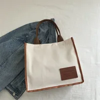 Women's Nylon Color Block Streetwear Square Magnetic Buckle Square Bag sku image 3