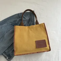 Women's Nylon Color Block Streetwear Square Magnetic Buckle Square Bag sku image 7