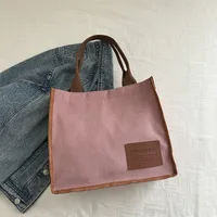 Women's Nylon Color Block Streetwear Square Magnetic Buckle Square Bag sku image 4