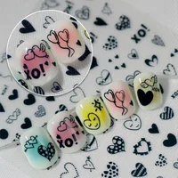 IG Style Cartoon Style Cute Heart Shape Bird Nail Stickers Nail Decoration Accessories main image 1