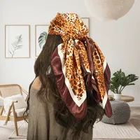 Women's Casual Classic Style Leopard Satin Printing Bandanas main image 3
