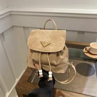 Solid Color Casual Women's Backpack sku image 1