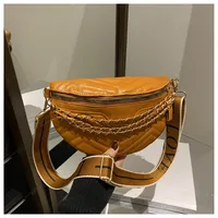 Women's PU Solid Color Streetwear Sewing Thread Square Oval Zipper Fanny Pack sku image 4