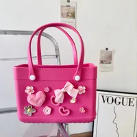 Women's EVA Heart Shape Bow Knot Cute Square Open Square Bag sku image 14