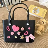 Women's EVA Heart Shape Bow Knot Cute Square Open Square Bag sku image 1