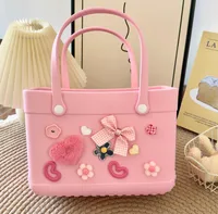 Women's EVA Heart Shape Bow Knot Cute Square Open Square Bag sku image 15