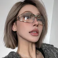 Personality Exaggerated Punk Solid Color Pc Special-Shaped Mirror Full Frame Glasses main image 1