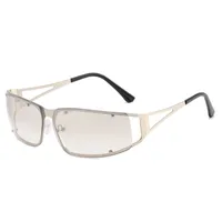 Personality Exaggerated Punk Solid Color Pc Special-Shaped Mirror Full Frame Glasses main image 3