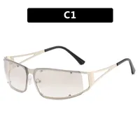 Personality Exaggerated Punk Solid Color Pc Special-Shaped Mirror Full Frame Glasses sku image 1