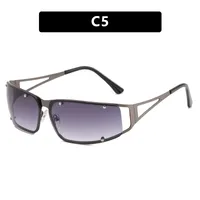 Personality Exaggerated Punk Solid Color Pc Special-Shaped Mirror Full Frame Glasses sku image 5