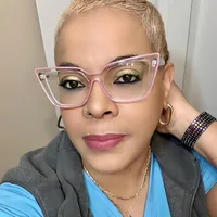 Personality Punk Streetwear Geometric Pc Butterfly Frame Quadrilateral Full Rim Frame Glasses main image 2