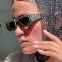 Personality Punk Street Geometric Ac Special-Shaped Mirror Full Frame Glasses main image 5