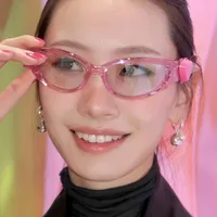 Personality Punk Street Heart Shape Ac Special-Shaped Mirror Full Frame Glasses main image 1