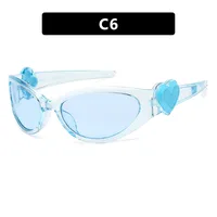 Personality Punk Street Heart Shape Ac Special-Shaped Mirror Full Frame Glasses sku image 6