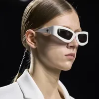 Personality Punk Street Solid Color Ac Special-Shaped Mirror Full Frame Glasses main image 1