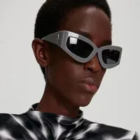 Personality Punk Street Solid Color Ac Special-Shaped Mirror Full Frame Glasses main image 2