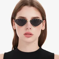 Punk Classic Style Gradient Color Ac Gradient Tinted Lenses Cat Eye Full Frame Glasses main image 1