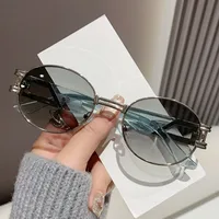 Elegant Basic Solid Color Ac Oval Frame Full Frame Glasses sku image 3