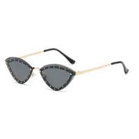 Punk Classic Style Gradient Color Ac Gradient Tinted Lenses Cat Eye Full Frame Glasses main image 3