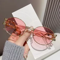 Elegant Basic Solid Color Ac Oval Frame Full Frame Glasses sku image 6