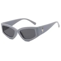 Personality Punk Street Solid Color Ac Special-Shaped Mirror Full Frame Glasses main image 5