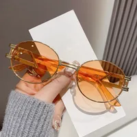 Elegant Basic Solid Color Ac Oval Frame Full Frame Glasses sku image 4