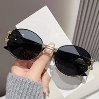 Elegant Basic Solid Color Ac Oval Frame Full Frame Glasses sku image 1