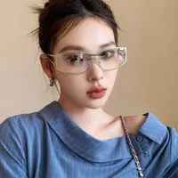 Casual Style Basic Solid Color Pc Square Full Frame Glasses main image 5