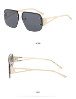 Basic Vacation Solid Color Pc Square Half Frame Glasses sku image 1