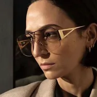 Basic Vacation Solid Color Pc Square Half Frame Glasses main image 2