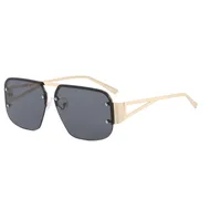Basic Vacation Solid Color Pc Square Half Frame Glasses main image 3