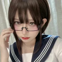 Sweet Transparent Resin Square Half Frame Glasses main image 1