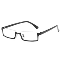 Sweet Transparent Resin Square Half Frame Glasses main image 3