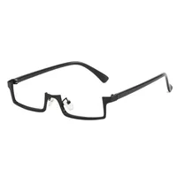 Sweet Transparent Resin Square Half Frame Glasses sku image 3