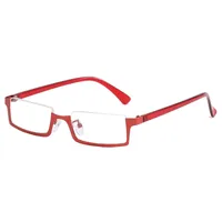 Sweet Transparent Resin Square Half Frame Glasses sku image 1