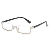 Sweet Transparent Resin Square Half Frame Glasses sku image 8