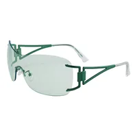 Y2K Hawaiian Geometric Ac Special-Shaped Mirror Frameless Glasses main image 6