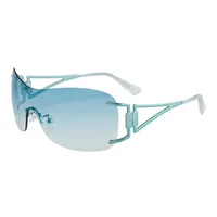 Y2K Hawaiian Geometric Ac Special-Shaped Mirror Frameless Glasses main image 7