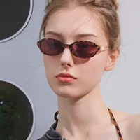 Personality Exaggerated Street Leopard Ac Oval Frame Full Frame Glasses main image 1